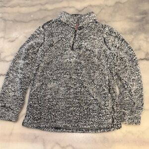 Weatherproof Vintage Gray Fuzzy 1/4 Zip Pullover